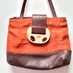 R&Y AUGOUSTI | RUST &  BRN LEATHER BAG